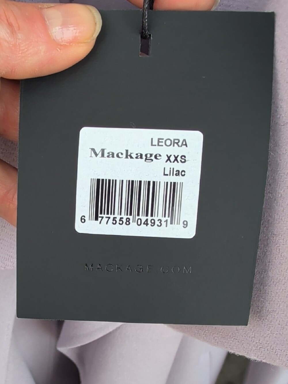 Mackage Leora Pastel Lavender Wool-Blend Coat - Picture 7 of 7